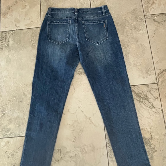 Vintage America Blue Boyfriend Floral Straight Leg Jeans Floral Embroidery EUC - Picture 6 of 7